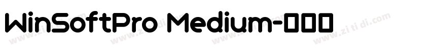 WinSoftPro Medium字体转换